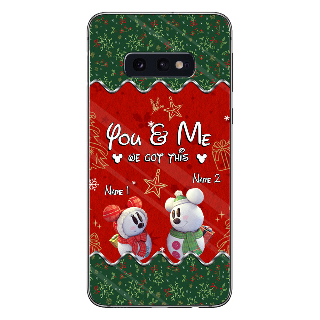 You & Me - Personalized Christmas Mouse Phone Case