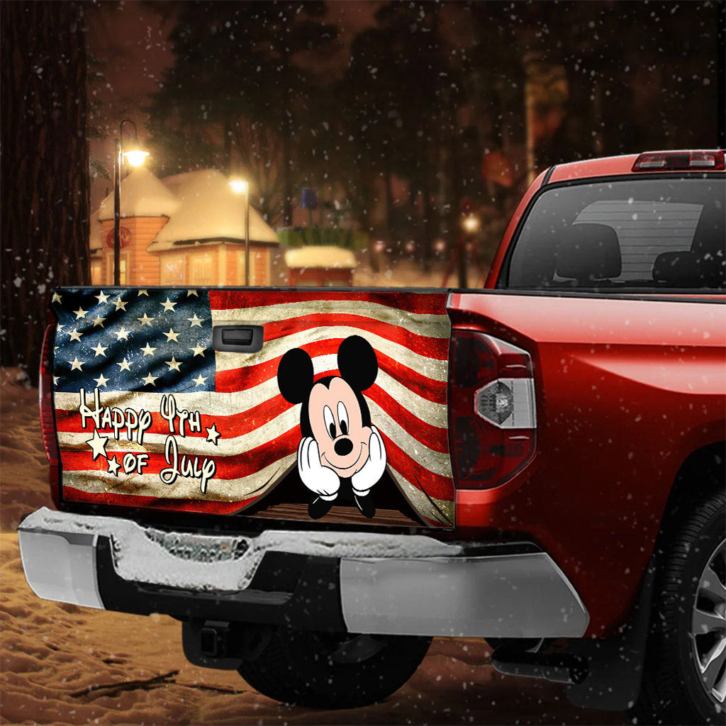 Happy 4th Of July - Independence Day Mouse Truck Tailgate Decal