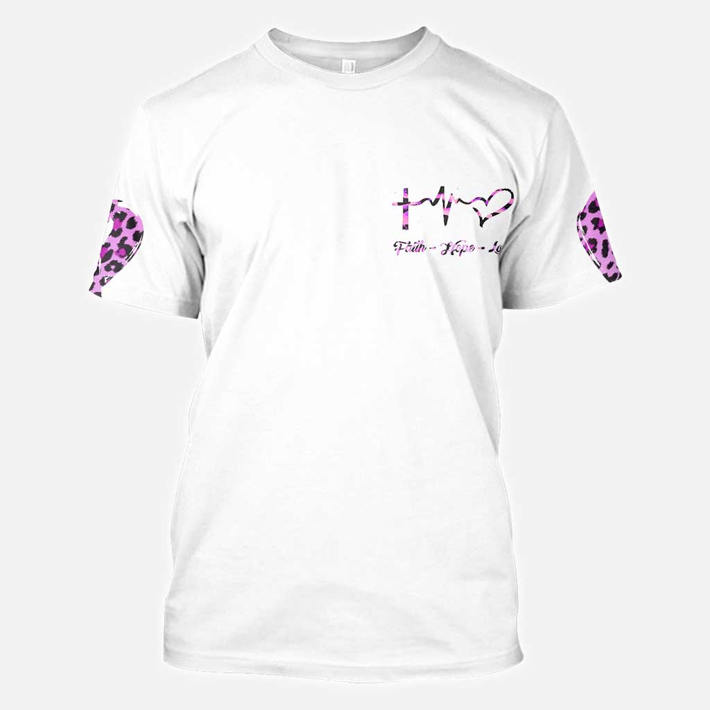 Breast Cancer Leopard Flag Breast Cancer Awareness All Over T-shirt and Hoodie