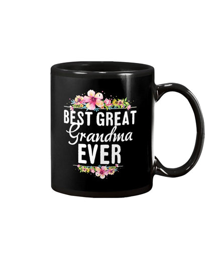 Best Great Grandma Ever Floral Design Gift - Grandma Mug 0921