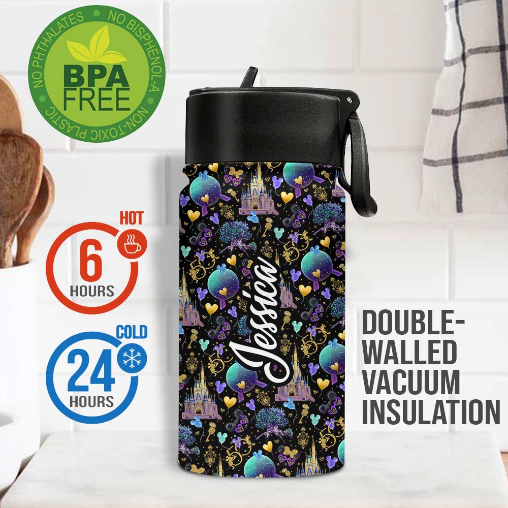 Magic Mouse Ears - Personalized Kids Water Bottle