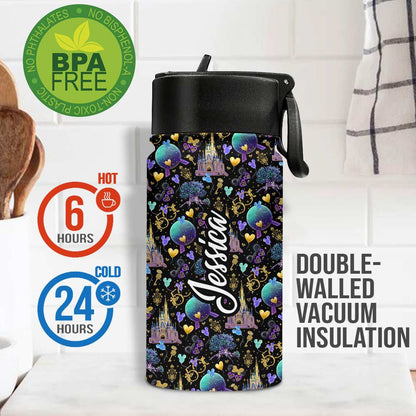 Magic Mouse Ears - Personalized Kids Water Bottle