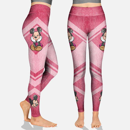 No One Fights Alone - Personalized Breast Cancer Awareness Hoodie And Leggings