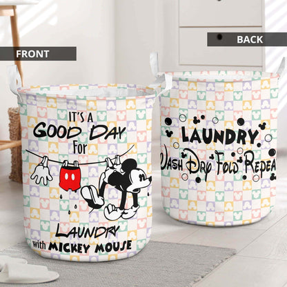 It's A Good Day For Laundry Mouse Storage Basket 0823