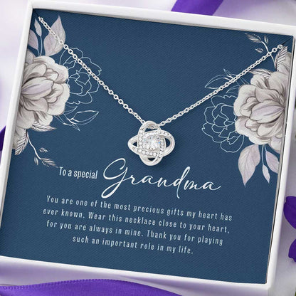 Gifts For Grandma From Grandchildren - Grandma Love Knot Necklace 0921