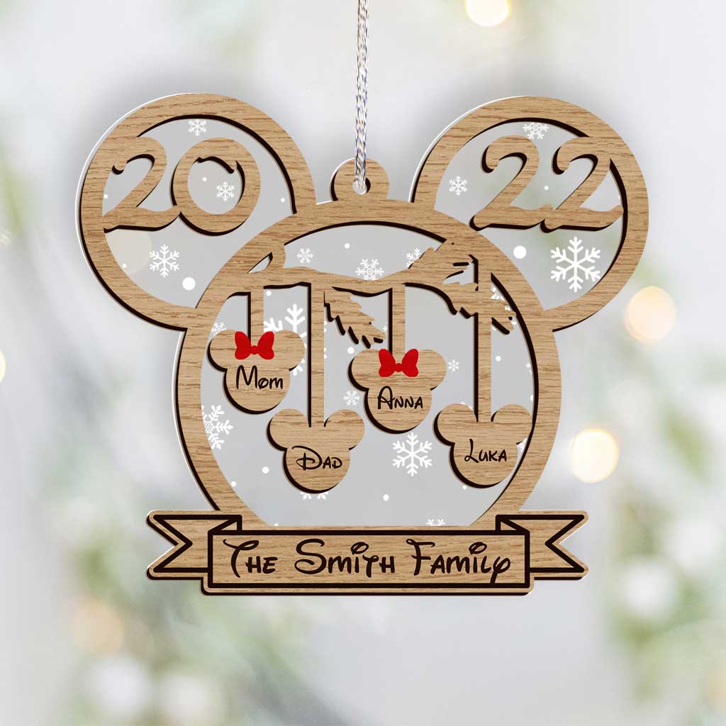 Magical Family - Personalized Christmas Mouse Layers Mix Ornament