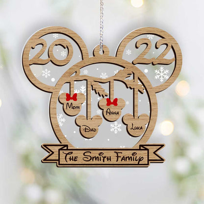 Magical Family - Personalized Christmas Mouse Layers Mix Ornament