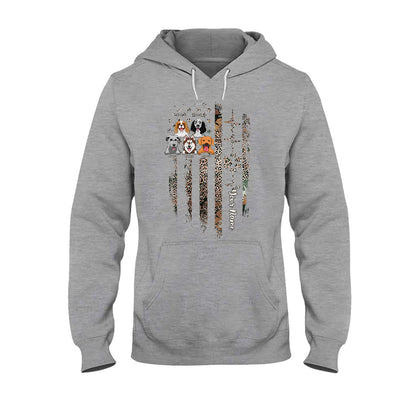 Love My Dogs - Personalized Independence Day Dog T-shirt and Hoodie