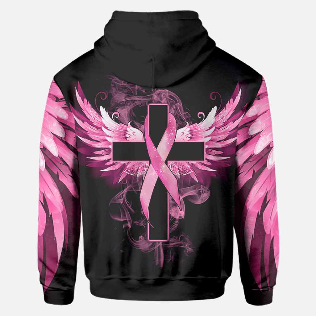Breast Cancer True Cross Wings Breast Cancer Awareness All Over T-shirt and Hoodie