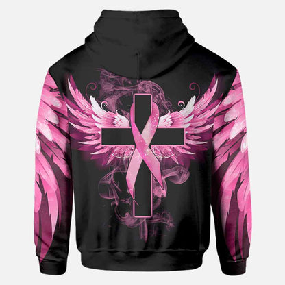 Breast Cancer True Cross Wings Breast Cancer Awareness All Over T-shirt and Hoodie