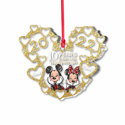 Still Happily Ever After - Personalized Christmas Mouse Transparent Ornament