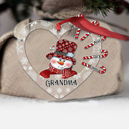 Best Grandma Ever - Personalized Christmas Grandma Transparent Ornament