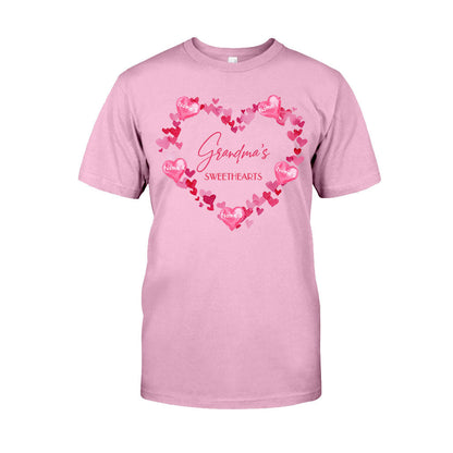 Grandma's Sweethearts - Personalized Valentine Grandma T-shirt and Hoodie