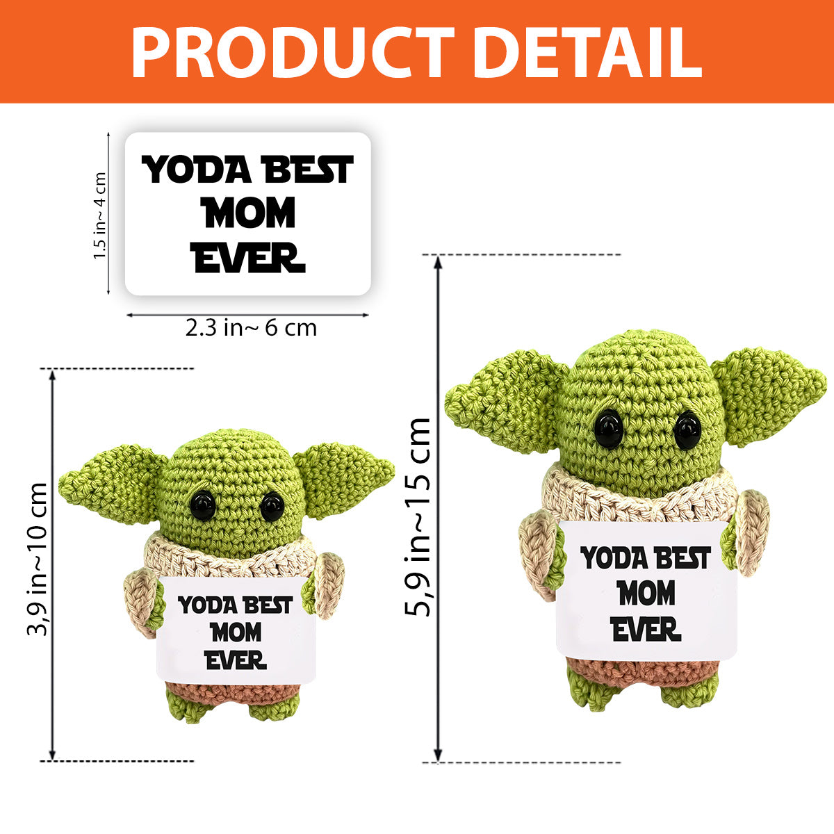 Best Mom / Dad / Grandma / Granpa / Aunt / Uncle / Sister / Brother Ever - Personalized The Force Hand Knitted Figurine