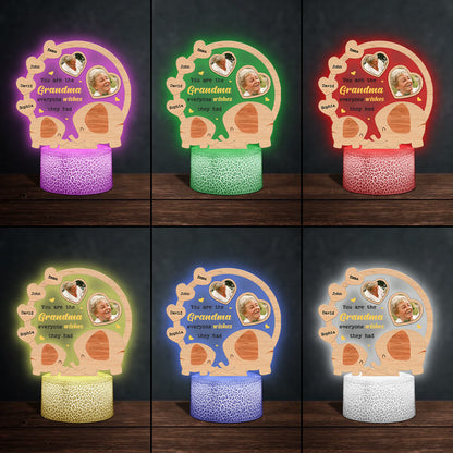 Everyone Wishes They Had - Personalized Mother's day Grandma Shaped Plaque Light Base