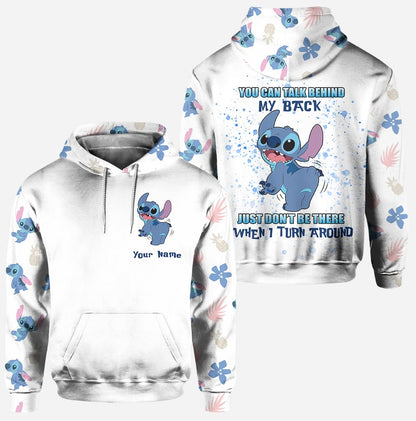 You Can Talk Behind My Back - Personalized Ohana Hoodie And Leggings
