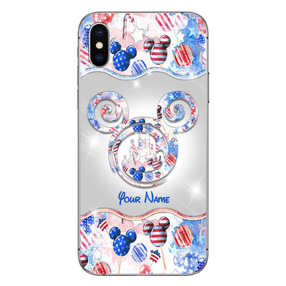 Happy 4th Of July - Personalized Independence Day Mouse Phone Case