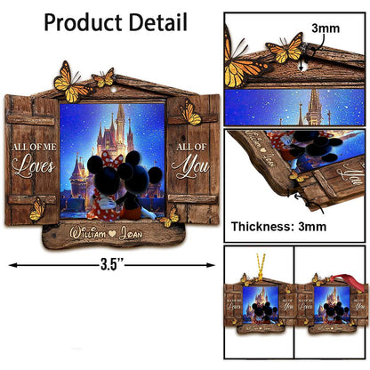 All Of Me Loves All Of You - Personalized Christmas Mouse Ornament (Printed On Both Sides)