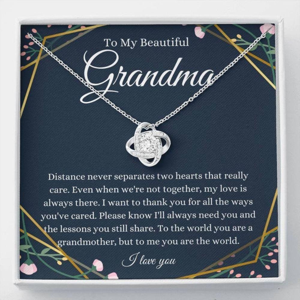 For Nana From Granddaughter - Grandma Love Knot Necklace 0921