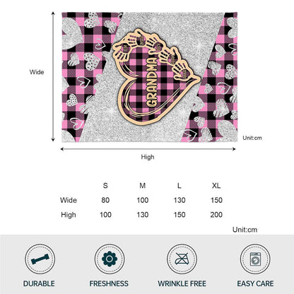 Valentine Heart Grandma - Personalized Grandma Blanket