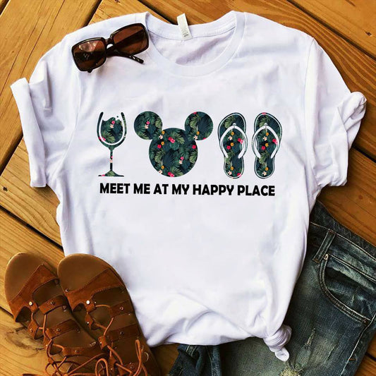 Meet Me At My Happy Place - Mouse T-shirt and Hoodie 0523