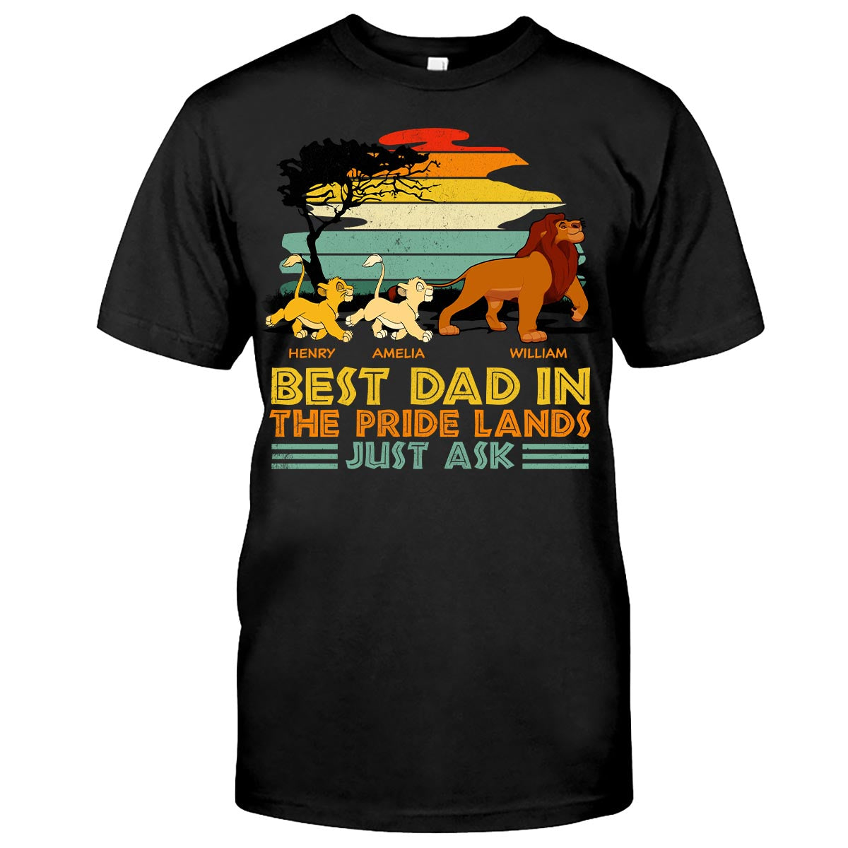 Best Dad In The Pride Lands Just Ask - Personalized Mouse T-shirt and Hoodie