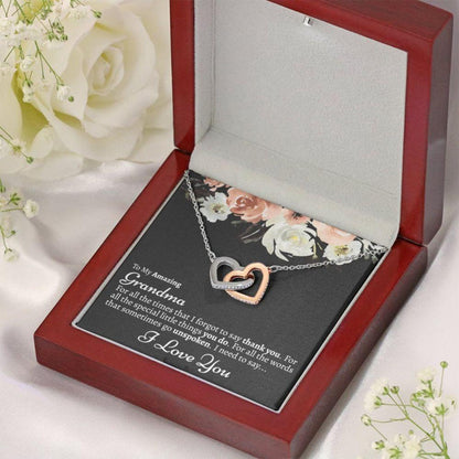 Grandma From Grandkids Thoughtful Gift For Grandma Best Grandma - Grandma Two Hearts Necklace 0921