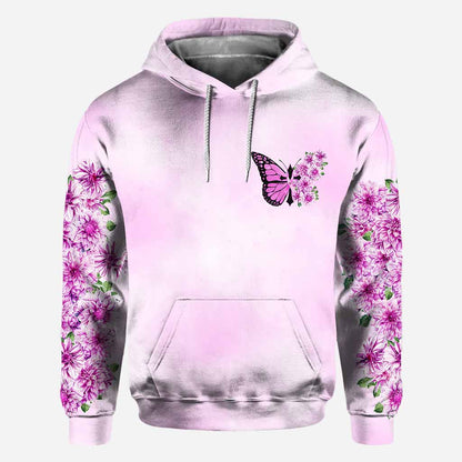 We Wear Pink for My Mom - Personalized Breast Cancer Awareness All Over T-shirt and Hoodie