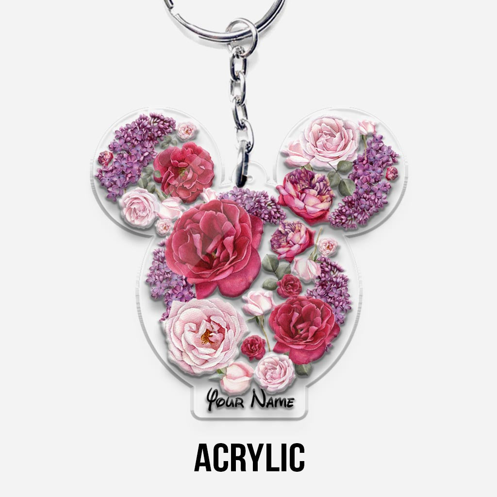 Magical Springtime - Personalized Mouse Transparent Keychain