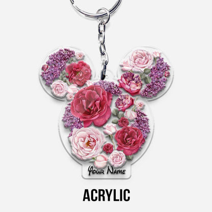 Magical Springtime - Personalized Mouse Transparent Keychain