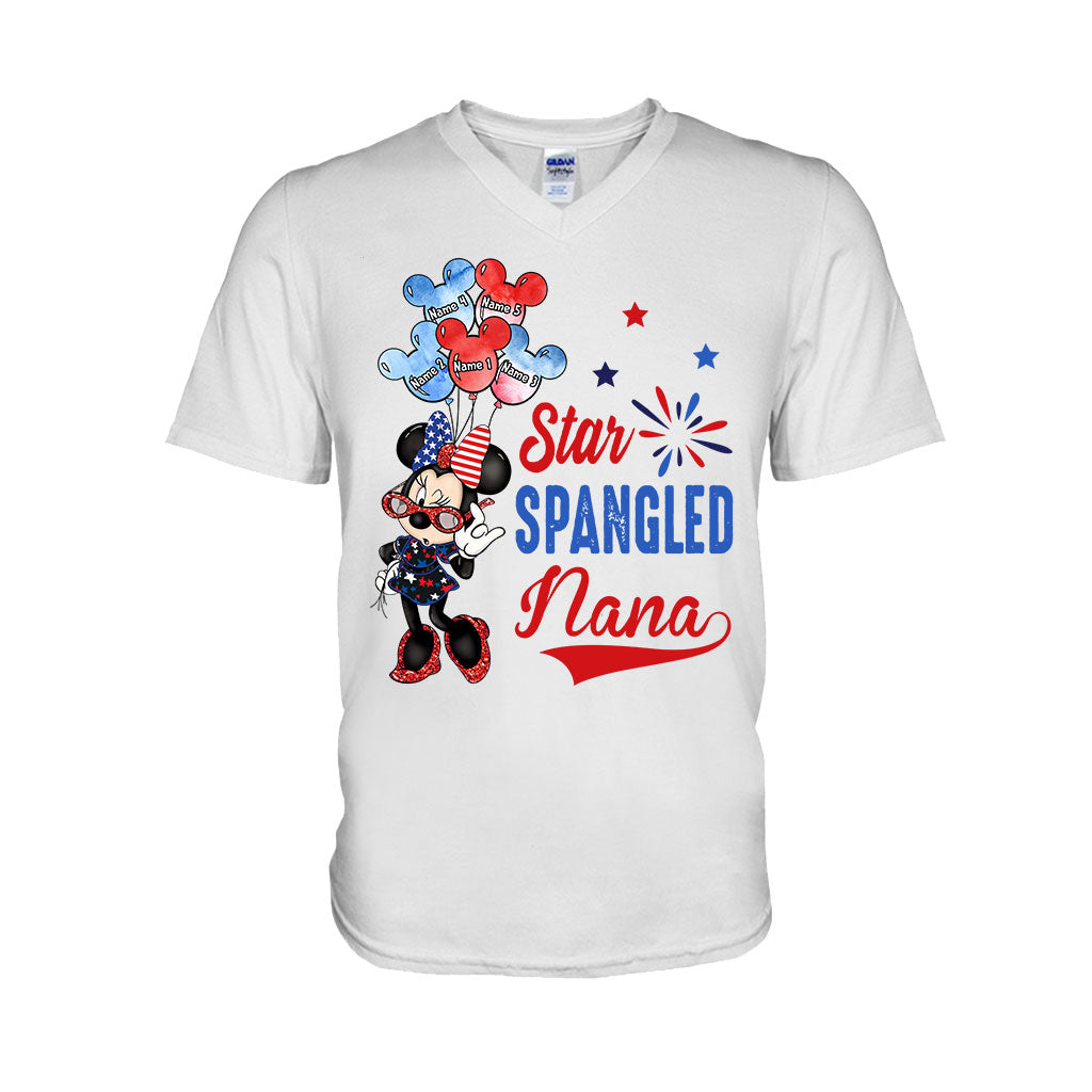 Star Spangled Nana - Personalized Independence Day Grandma T-shirt and Hoodie