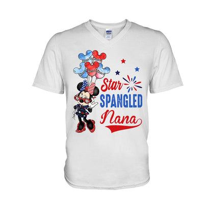 Star Spangled Nana - Personalized Independence Day Grandma T-shirt and Hoodie