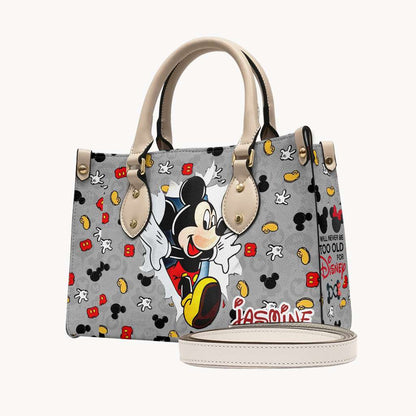I Will Never Be Too Old For Magic - Personalized Mouse Leather Handbag