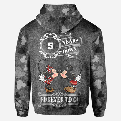 Forever To Go - Personalized Couple Mouse All Over T-shirt and Hoodie