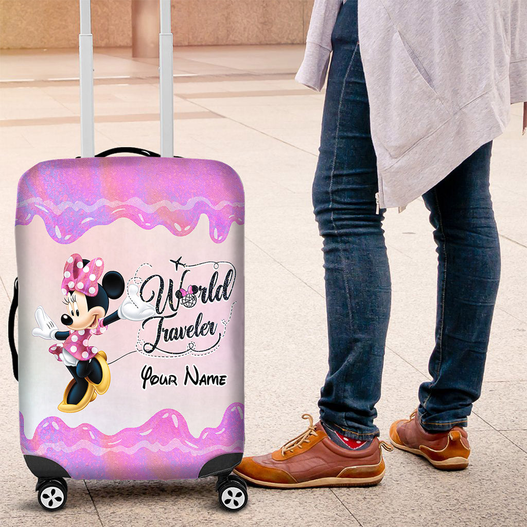 World Traveler - Personalized Mouse Luggage Cover