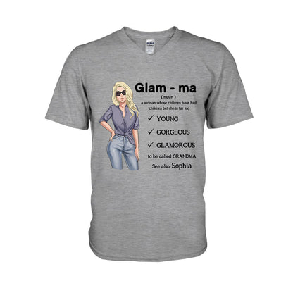 Glamma - Personalized Grandma T-shirt and Hoodie