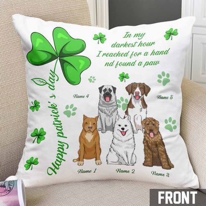 Irish Dog Is My Lucky Charm - Personalized Patrick's Day Throw Pillow