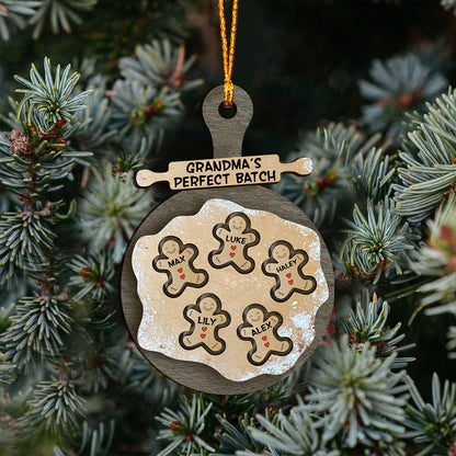 Grandma’s Perfect Batch - Personalized Christmas Grandma Ornament (Printed On Both Sides)