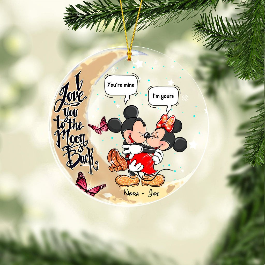 I Love You To The Moon - Personalized Mouse Transparent Ornament