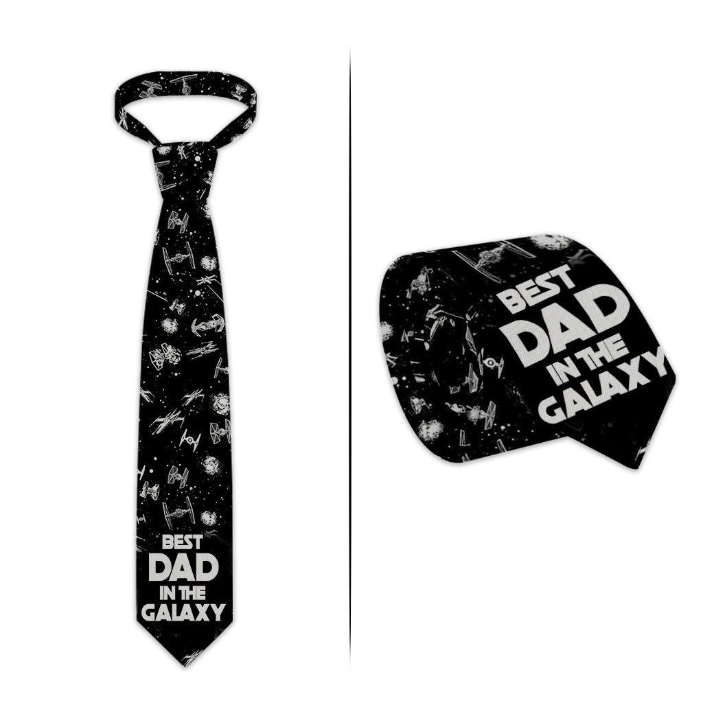 Best Dad In The Galaxy - Personalized The Force Necktie