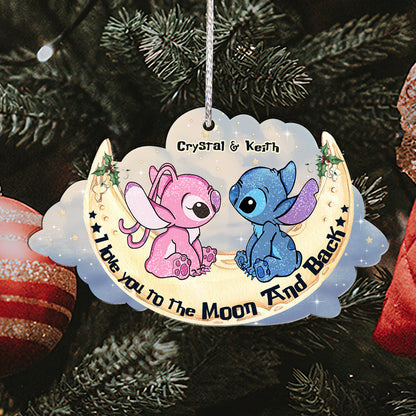 I Love You To The Moon And Back - Personalized Ohana Ornament