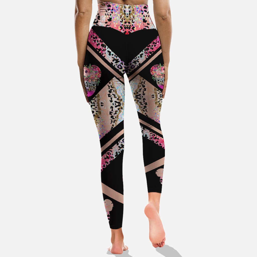 Pink Agate Sweet Mouse Ears - Hollow Tank Top and Leggings