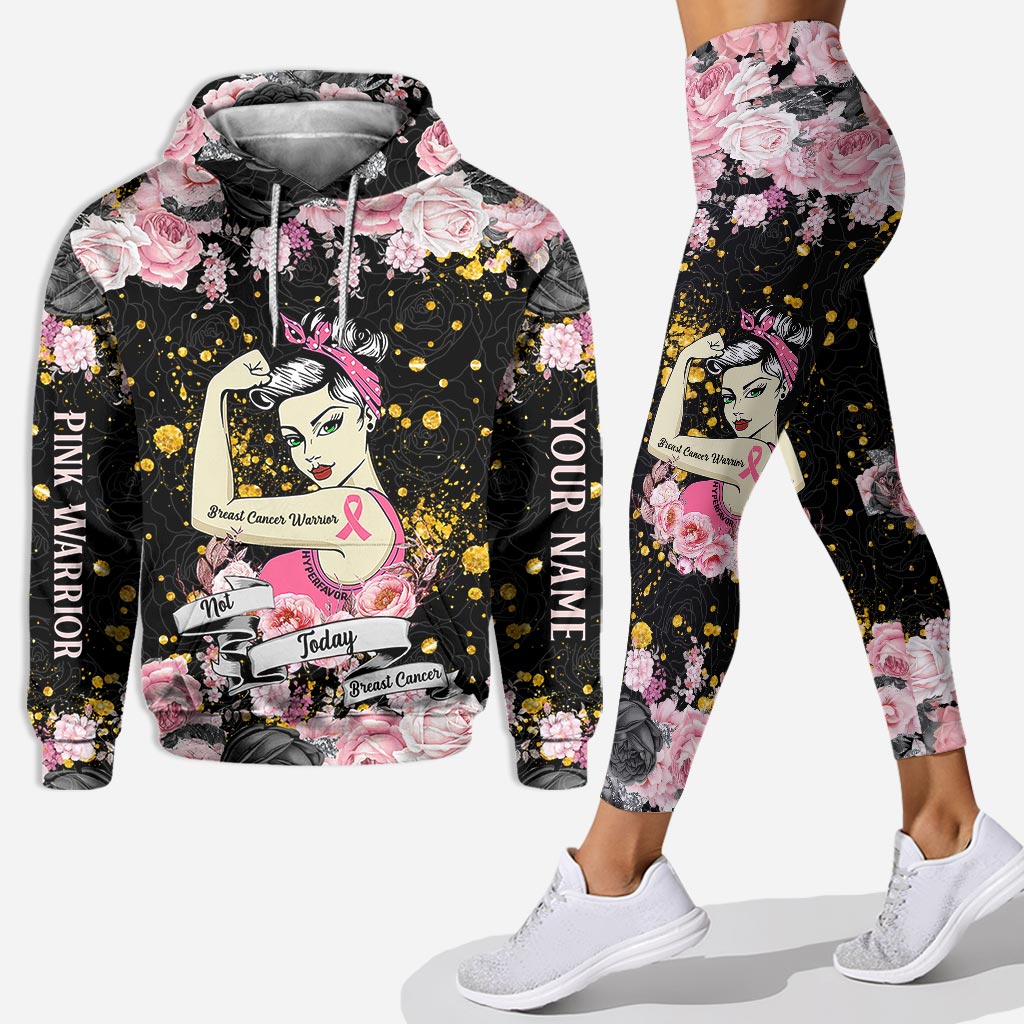 Not Today Cancer - Personalized Breast Cancer Awareness Hoodie and Leggings