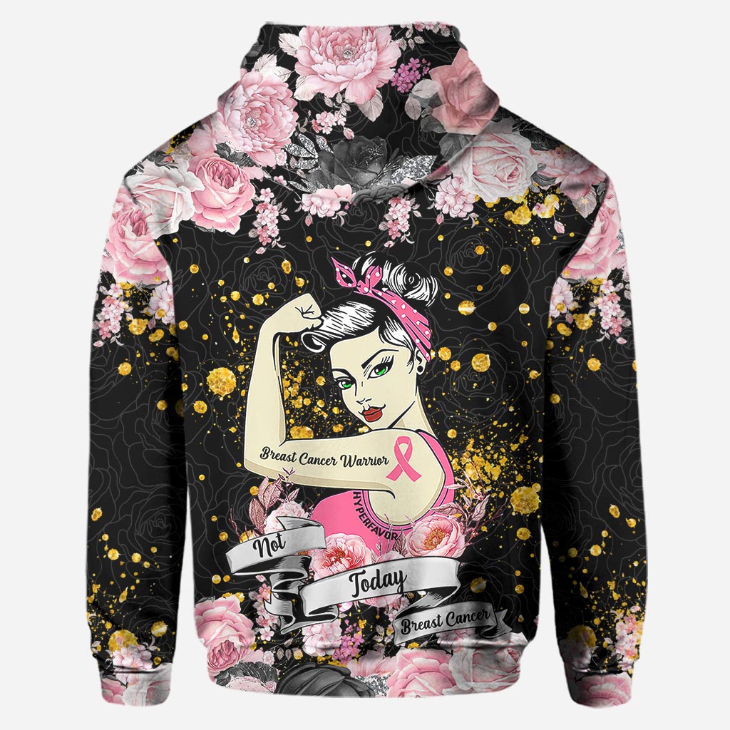 Not Today Cancer - Personalized Breast Cancer Awareness Hoodie and Leggings