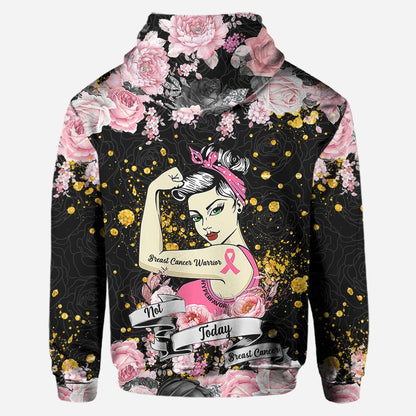 Not Today Cancer - Personalized Breast Cancer Awareness Hoodie and Leggings