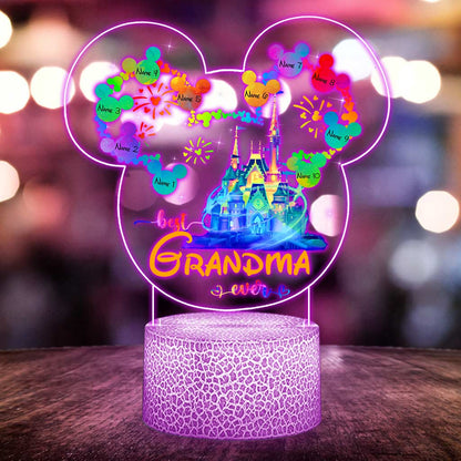 Best Grandma Ever - Personalized Shaped Plaque Light Base