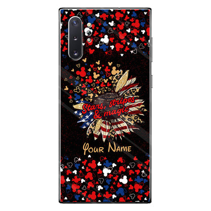 Stars Stripes And Magic - Personalized Independence Day Mouse Phone Case
