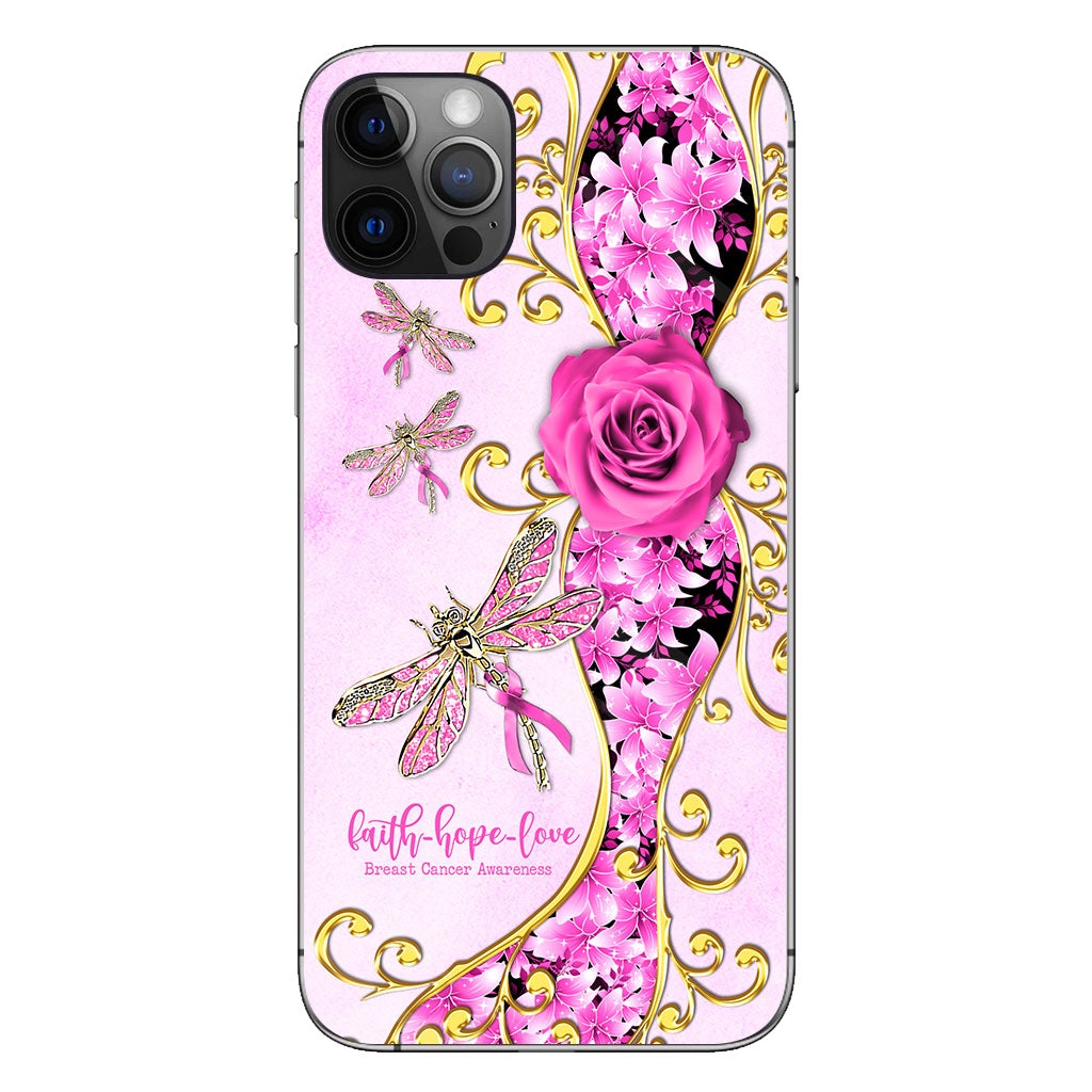 Faith Hope Love Breast Cancer Awareness Phone Case
