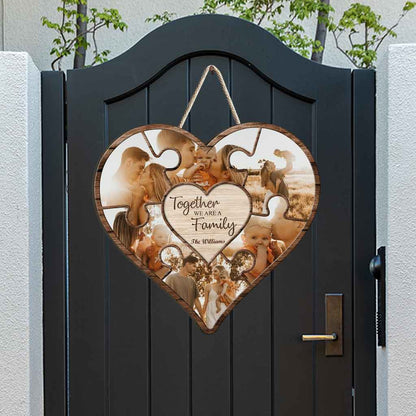 Together We Are A Family - Personalized Family Wood Sign