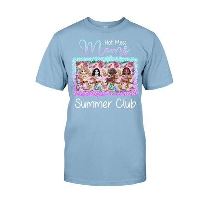 Hot Mess Moms Summer Club - Personalized Bestie T-shirt and Hoodie